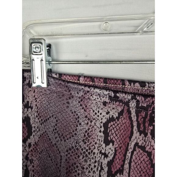 Y2K Faux Snakeskin Stretch Pants Large Glam Rock Party Rave Vtg 2000s - Picture 6 of 8